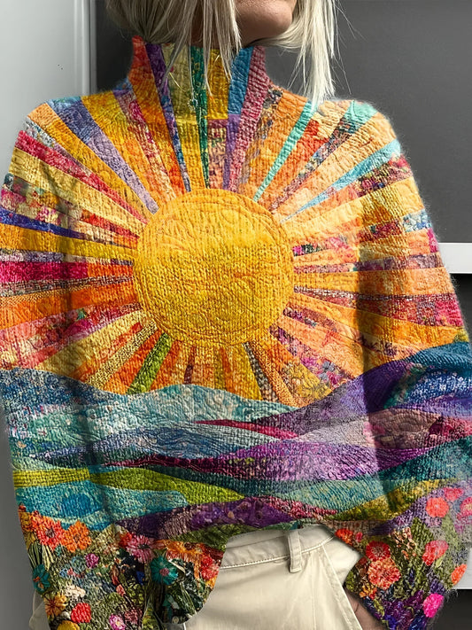 Livia | Bunter Rollkragenpullover