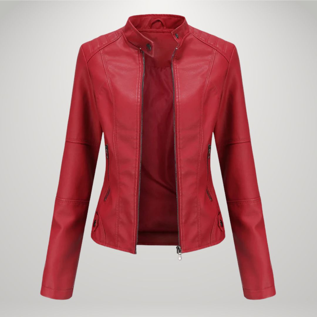 Sophia™ Lässige Lederjacke