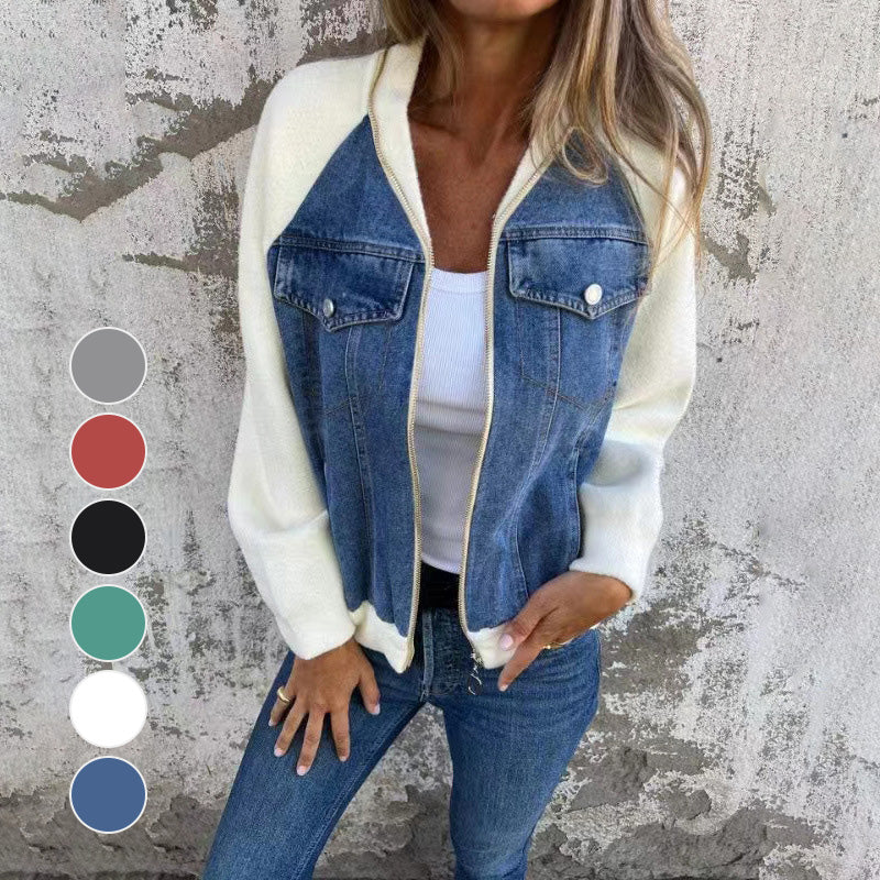 Karin™ | Trendige Patchwork-Jeansjacke Ihr neuer Favorit!