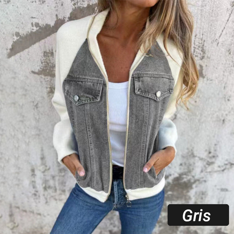 Karin™ | Trendige Patchwork-Jeansjacke Ihr neuer Favorit!