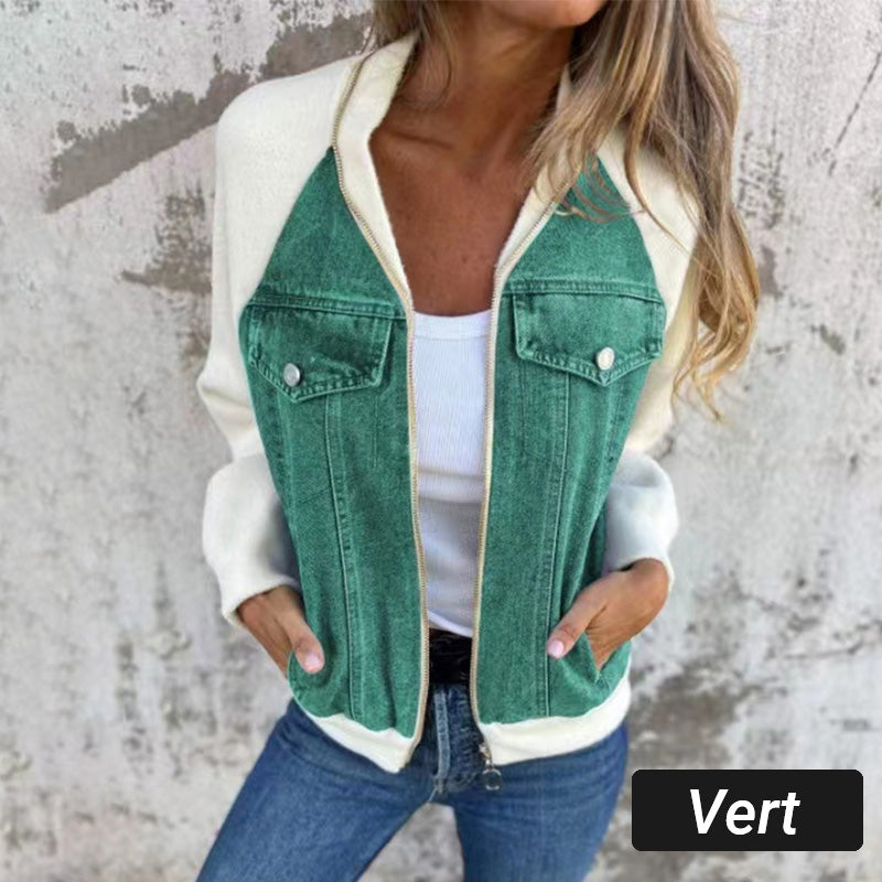 Karin™ | Trendige Patchwork-Jeansjacke Ihr neuer Favorit!