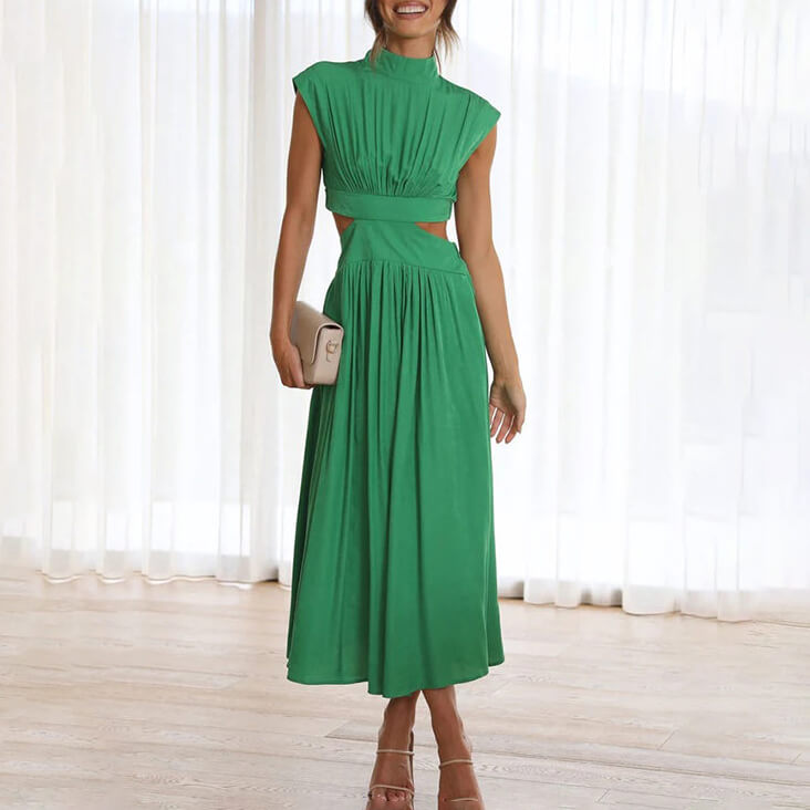 Emilia – Elegantes Kleid mit hohem Ausschnitt